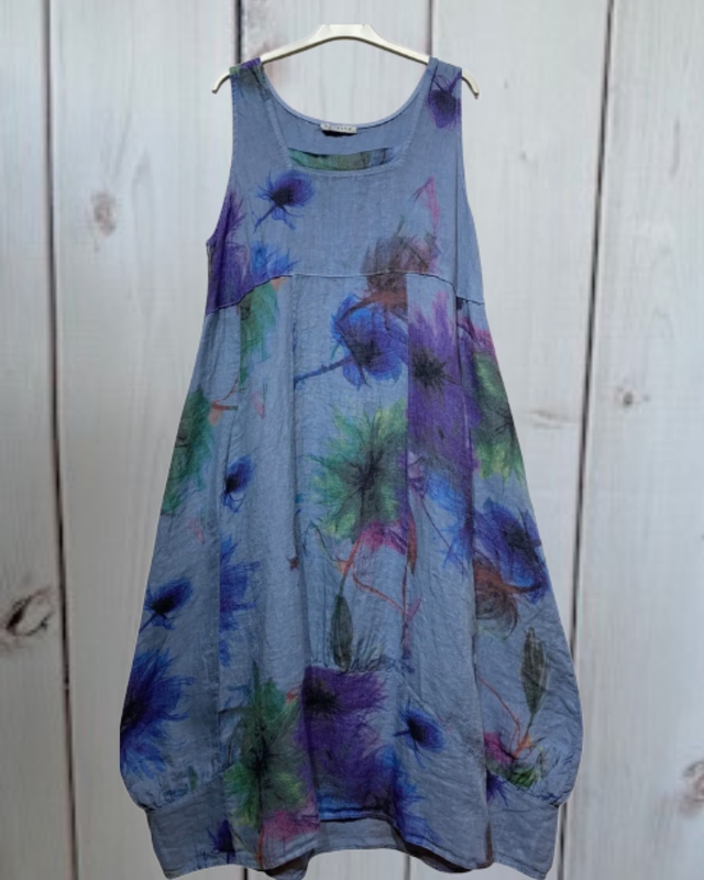 Sommerkleid Kunst blau