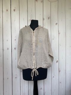 Jacke mit Kapuze ecru
