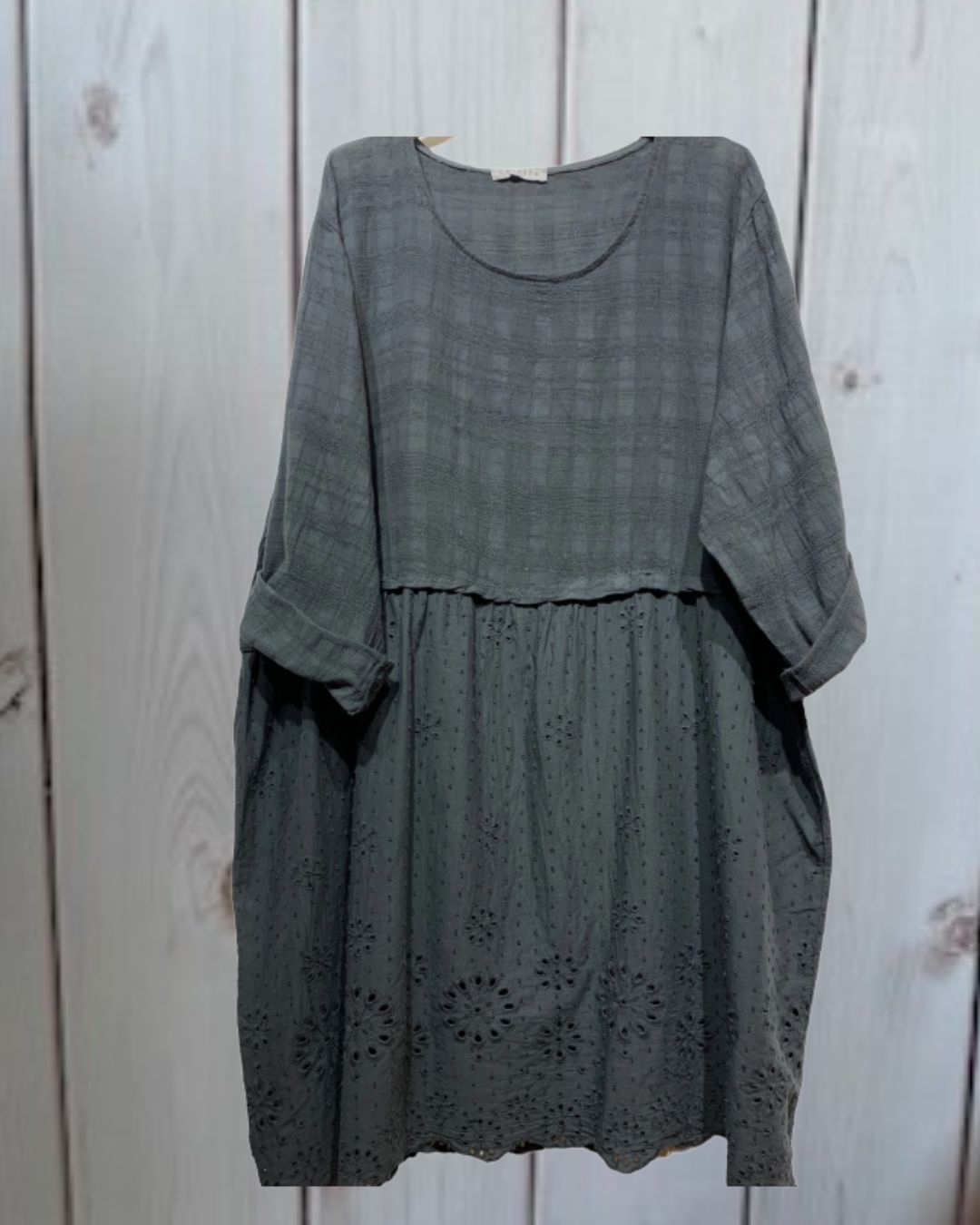 Sommerkleid  Lochstickerei schwarz