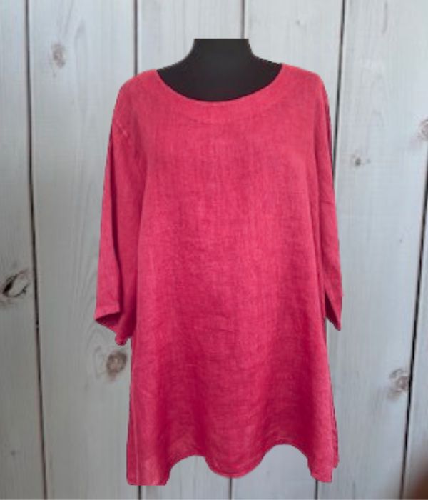 Tunikabluse  A-Form fuchsia