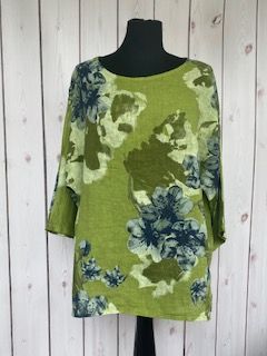 Tunikashirt  Blumen grün