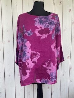 Tunikashirt  Blumen fuchsia