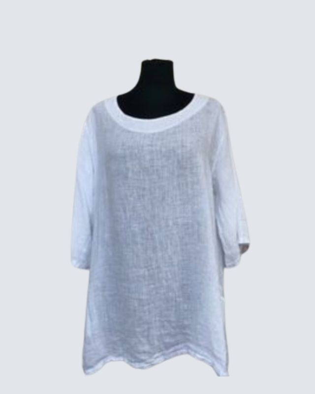 Tunikabluse A-Form weiß