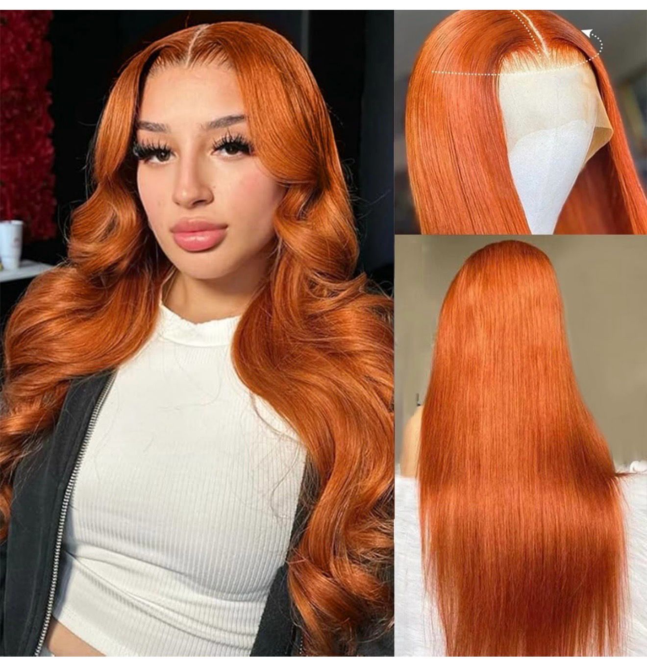Ginger Wig Human Hair 30inch