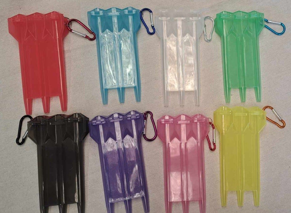 Plastic colourful darts case