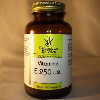 Vitamine E 250 i.e. – Voor hart, bloedsomloop &amp; celbescherming | 100 capsules