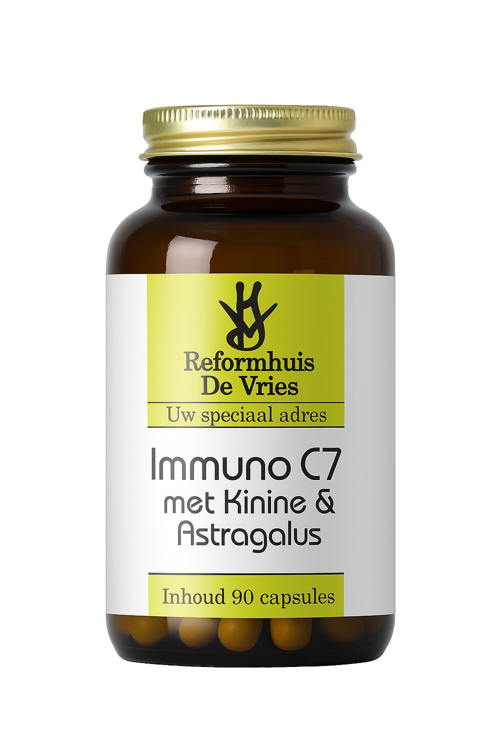 Immuno C7 – Immuuncomplex met Astragalus, Vlierbes, Echinacea &amp; Ester-C® + Zink | Weerstand &amp; Energie | 90 Capsules