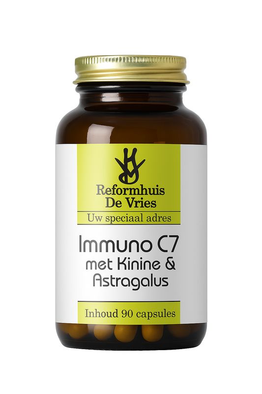 Immuno C7 – Immuuncomplex met Astragalus, Vlierbes, Echinacea &amp; Ester-C® + Zink | Weerstand &amp; Energie | 90 Capsules