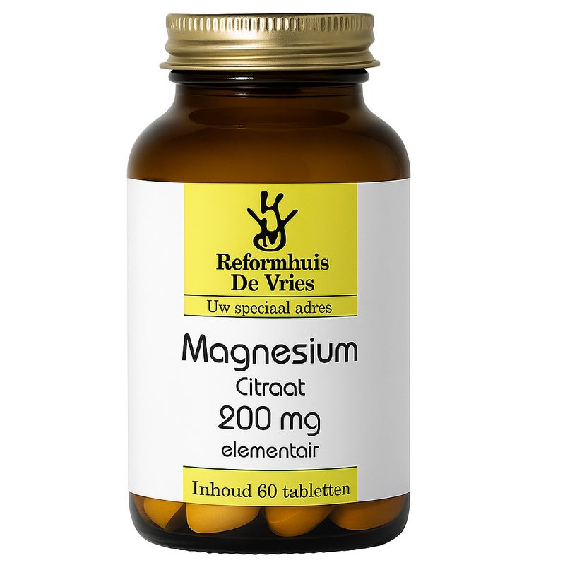 Magnesium Citraat 200mg – Tegen vermoeidheid &amp; spierondersteuning | 60 tabletten