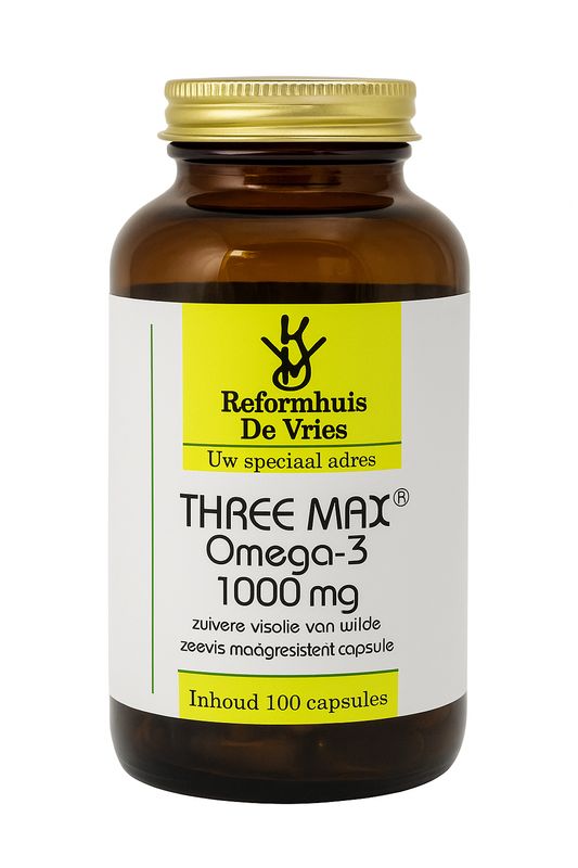 Three max omega 3 1000mg – Hoogwaardige vetzuren | 100 capsules