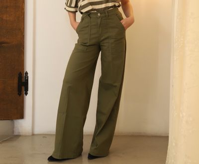 Pantalone FATA combo strech VERDE MILITARE  - TRUE AVENUE