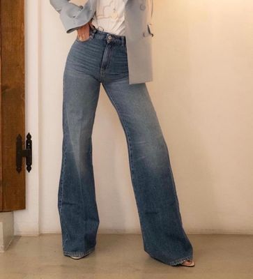 Jeans CLARA a zampa OPEN BLUE - TRUE AVENUE
