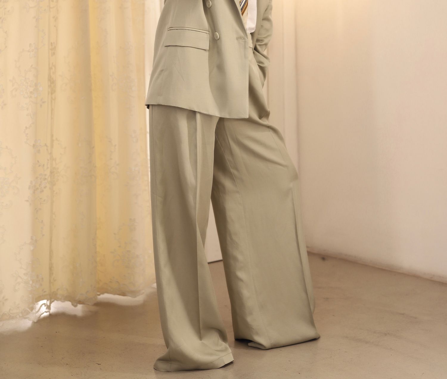 Pantalone VERDE SALVIA in viscosa - SANDRO FERRONE