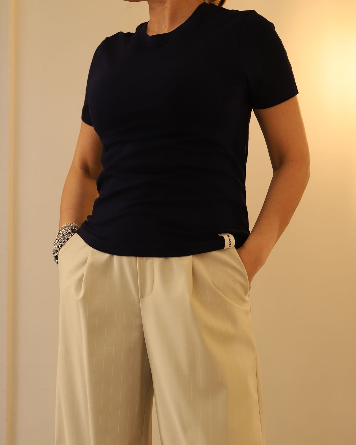 T-Shirt STEFANIA navy blue - TRUE AVENUE