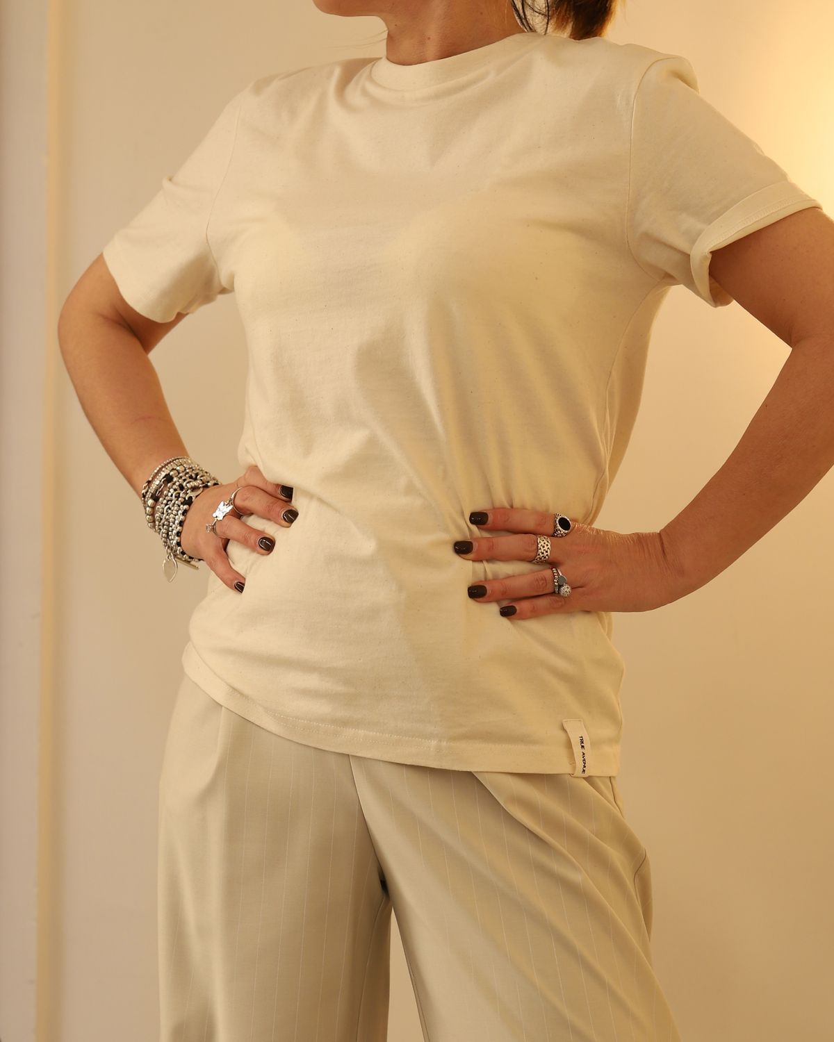 T-Shirt STEFANIA ecru - TRUE AVENUE
