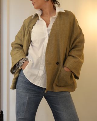 Giacca SIRIA in lino grezzo - TRUE AVENUE