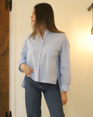 Camicia In Cotone Con Etichetta • Azzurro HINNOMINATE