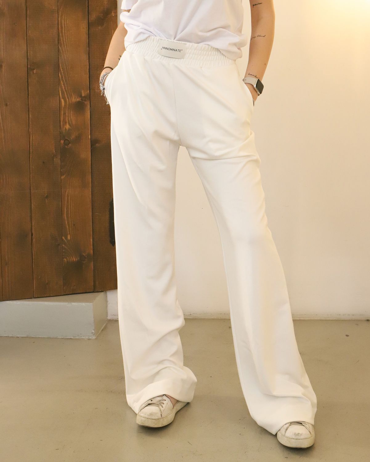 Pantalone in modal BIANCO - HINNOMINATE