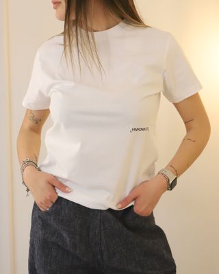 T-shirt mezza manica in jersey basica • Bianco HINNOMINATE