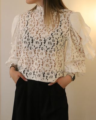 Maglia pizzo bianca - SOALLURE