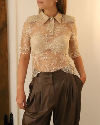 T-shirt pizzo rosa - SPANK