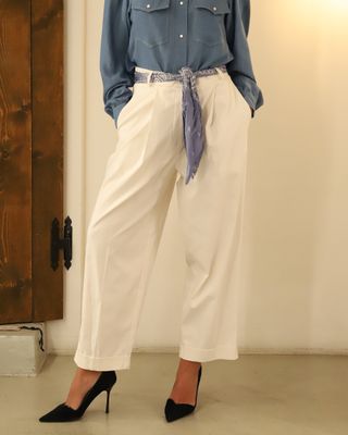 Pantalone bianco TETRA - SPANK
