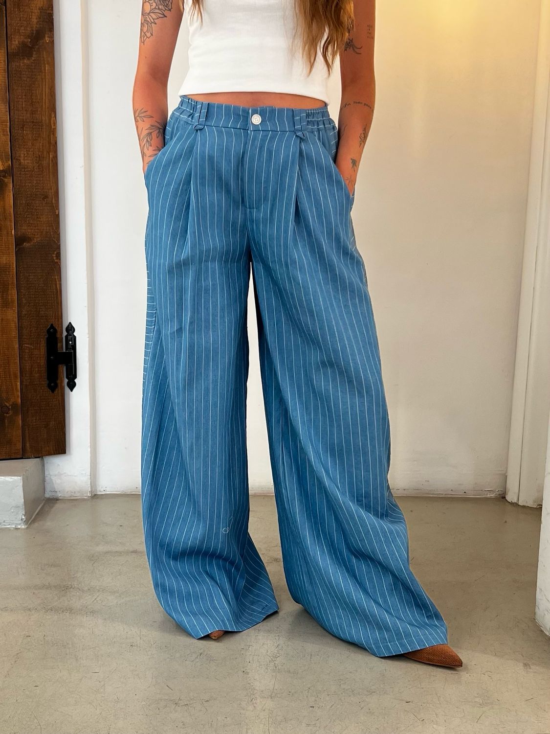 Pantalone a righe Spank
