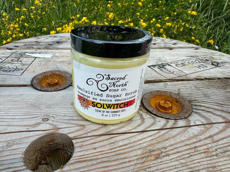 SOLWITCH - Emulsified Sugar &amp; Coffee Scrub 6 Oz | 170 G