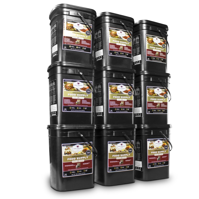 1080 Serving Package - 186 lbs - Includes: 6 - 120 Serving Entree Buckets and 3 - 120 Serving Breakfast Buckets