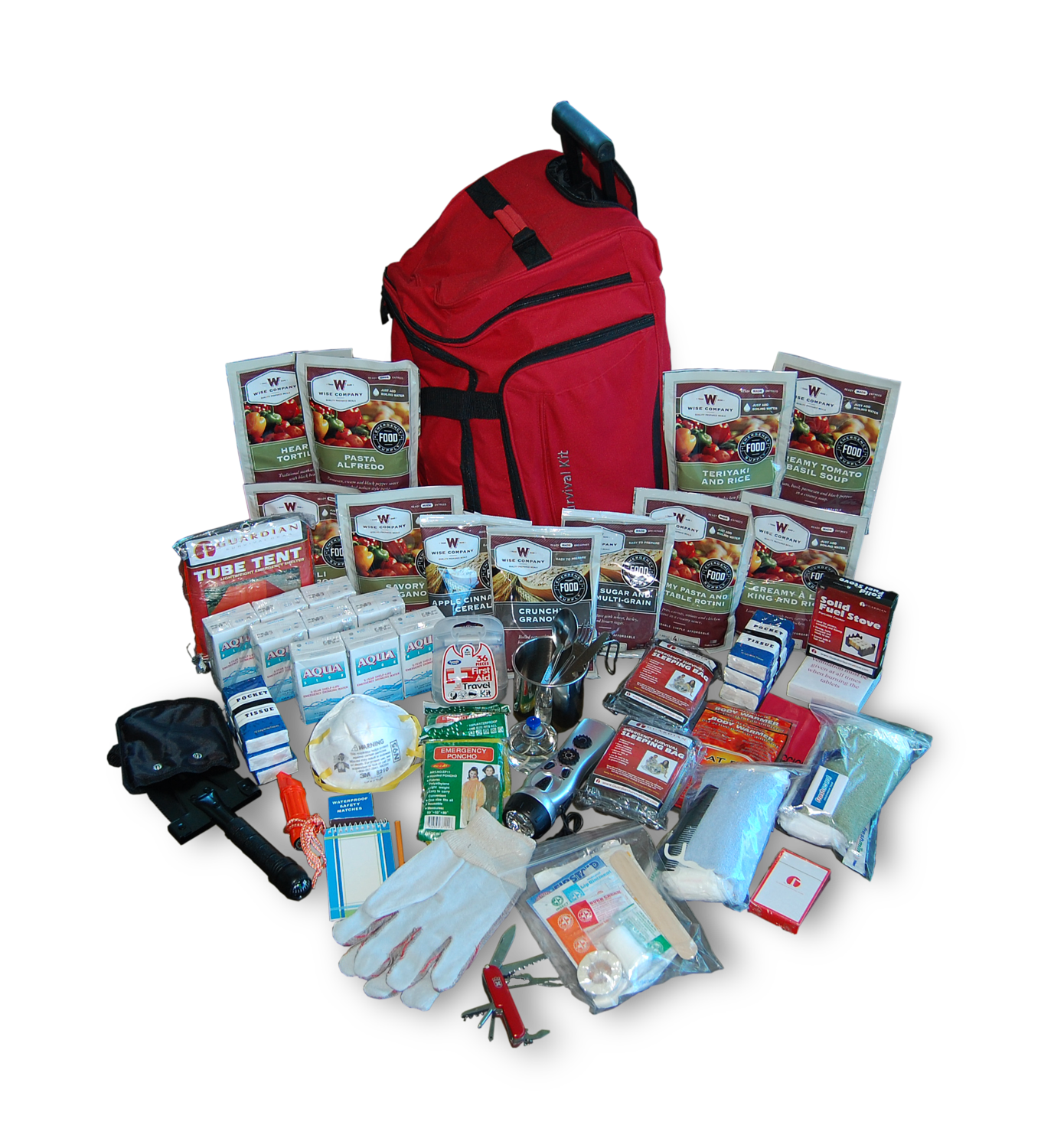 2 Week Deluxe Survival Backpack Red