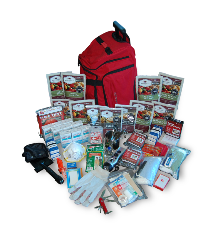 2 Week Deluxe Survival Backpack Red