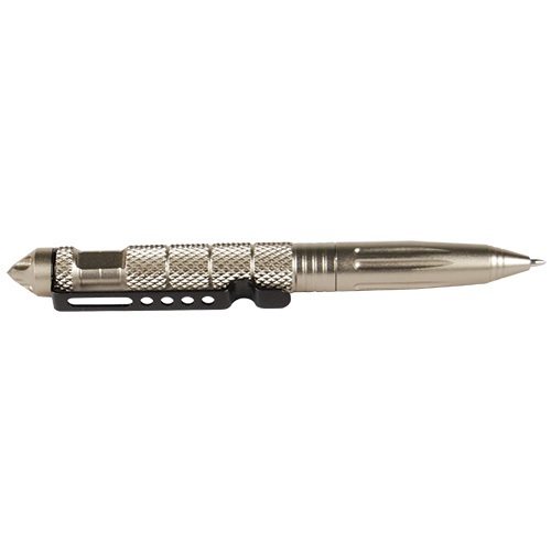 Tactical Silver Twist Pen with Extra Refill