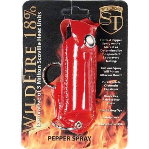 Wildfire 1/2 oz leatherette holster and Quick Release Key Chain red