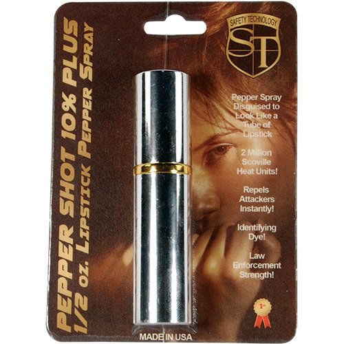 Pepper Shot Lipstick Pepper Spray Silver