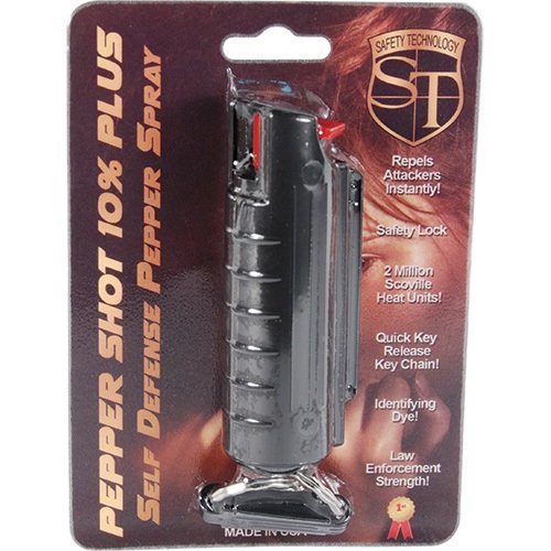 Pepper Shot 1/2 oz w/Black Injection Molded Holster & Quick Key Release Key Chain