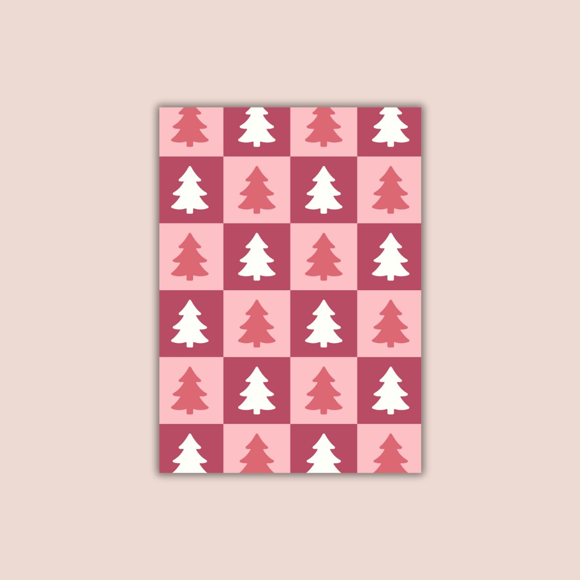 Roze kerstbomen
