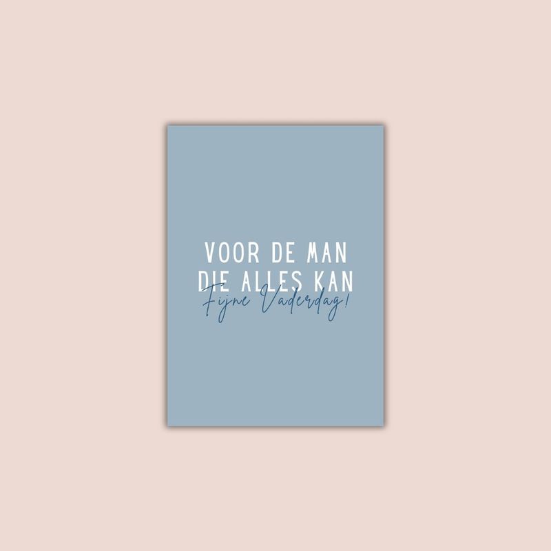 Voor de man die alles kan
