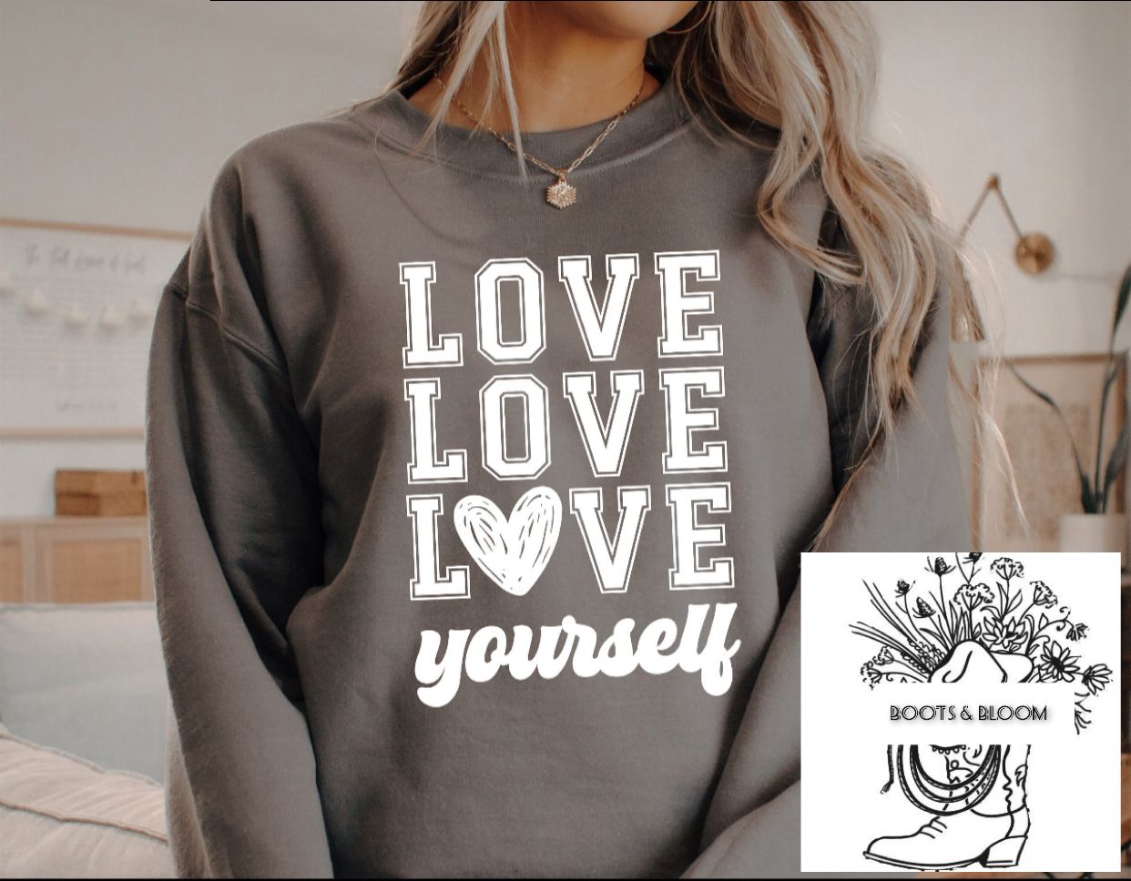 Love Yourself CREW (Charcoal)