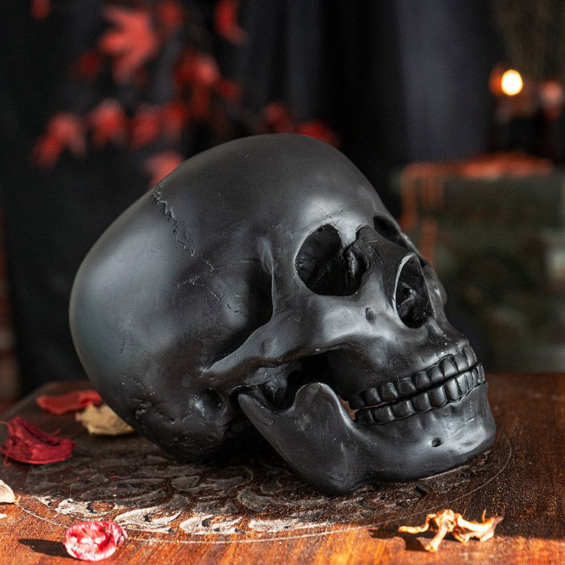 7.3&quot; Black Skull Statue, SKU PG-15677, UPC 700317369653