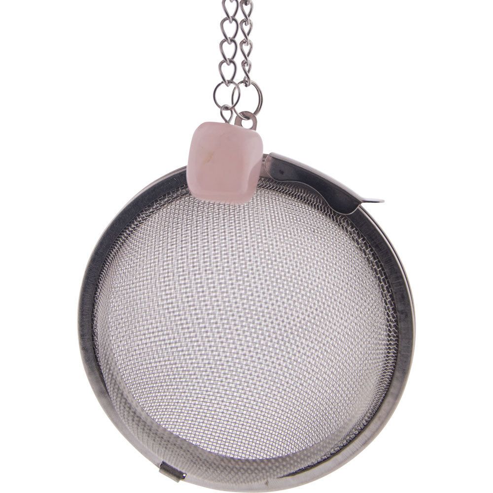2&quot; Stainless Steel Tea Infuser Ball - Rose Quartz, SKU KH-06000, UPC 700317354994