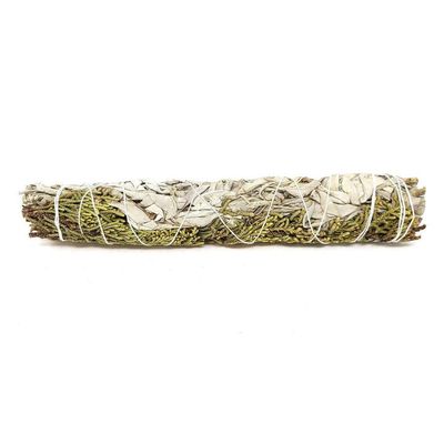 8-9&quot; Juniper &amp; White Sage Smudge Stick, SKU L02-09-WS1-JN, UPC 700317378235