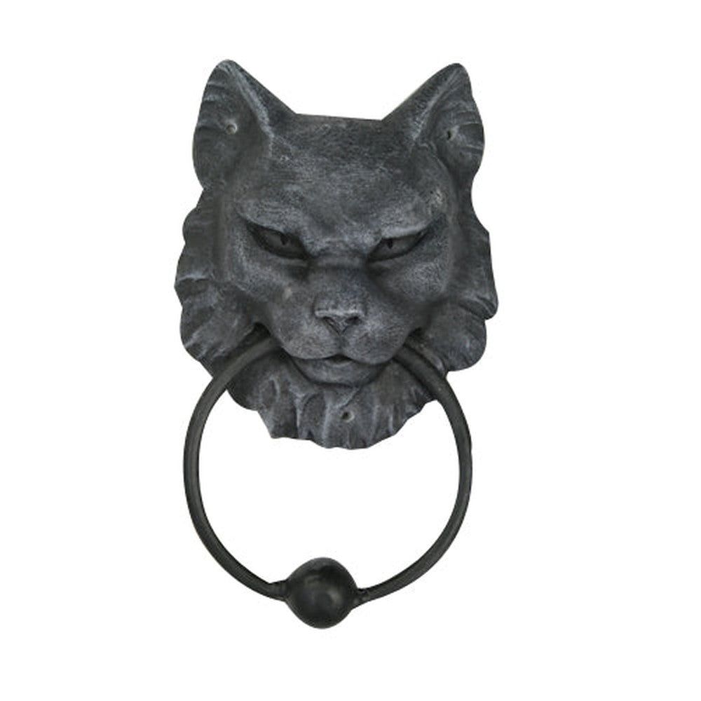 7.4&quot; Cat Gargoyle Door Knocker, SKU PG-9953, UPC 700317397069
