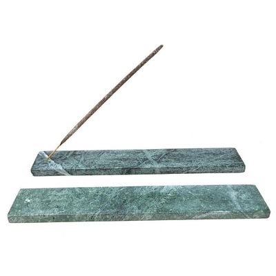 10&quot; Green Marble Stone Stick Incense Burner, SKU B00-75-ER10-MGRN-D2, UPC 700317390442
