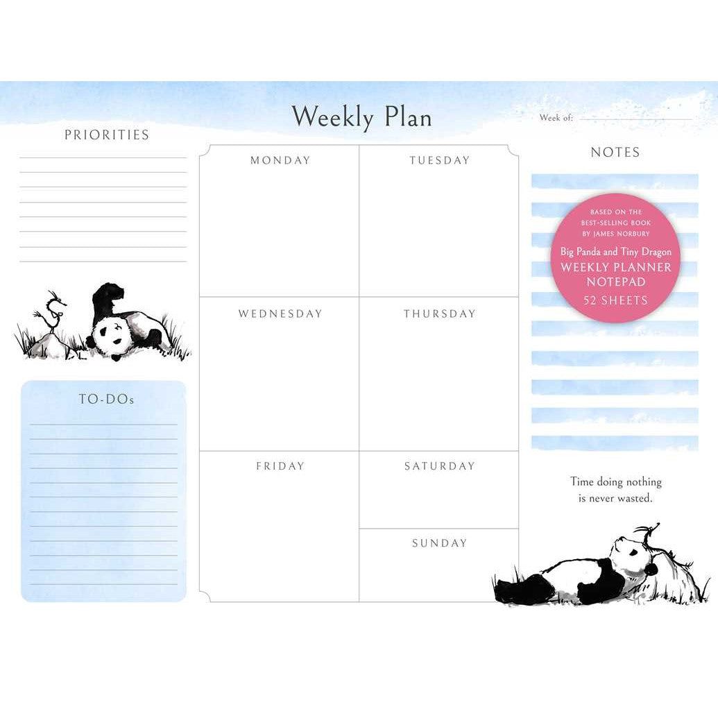 Big Panda and Tiny Dragon Weekly Planner Notepad by James Norbury, SKU SS-335, UPC 700317396192