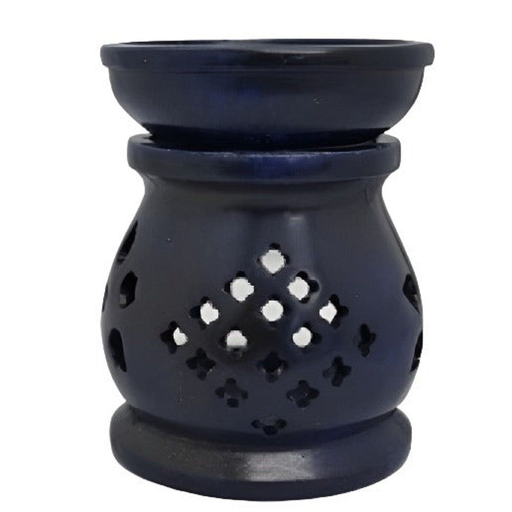 3&quot; Blue Soapstone Aroma Lamp, SKU F01-STSN, UPC 700317384533