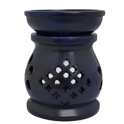 3&quot; Blue Soapstone Aroma Lamp, SKU F01-STSN, UPC 700317384533
