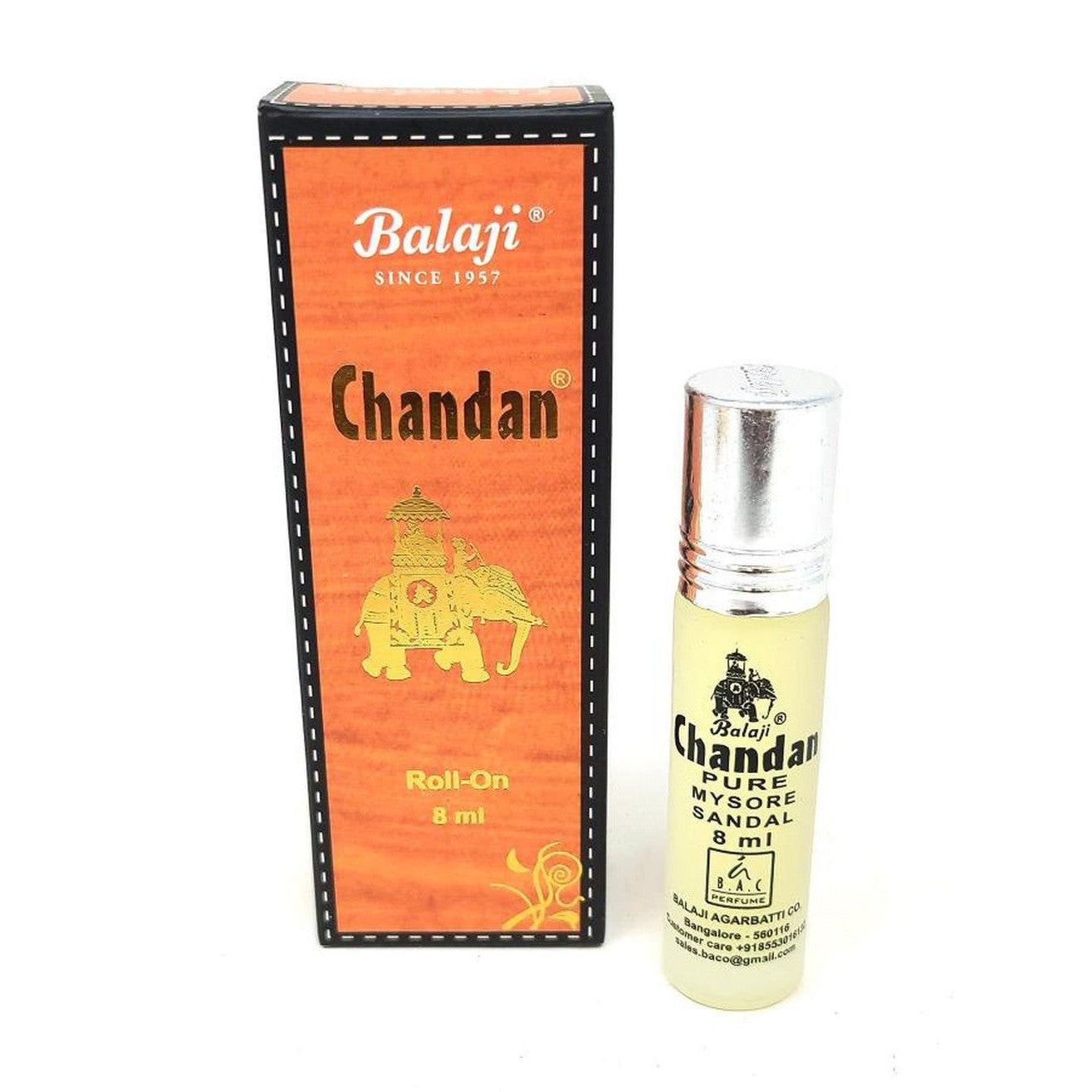 Balaji Chandan Roll-On Oil (8 ml), SKU H04-68-MRS8, UPC 700317381082