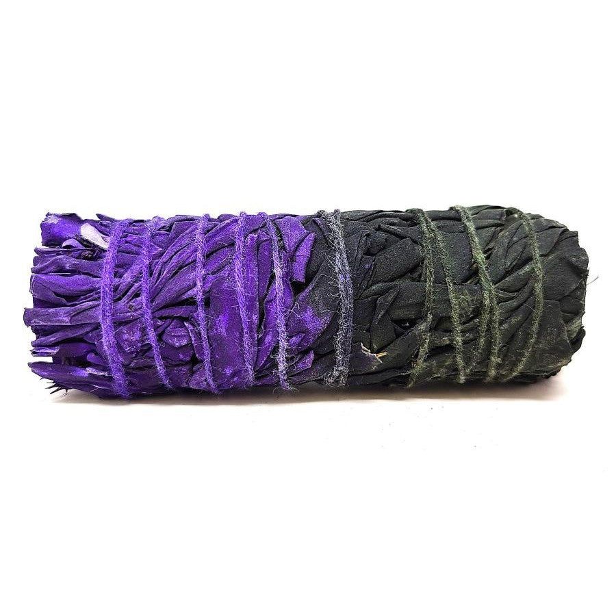 4&quot; Reversible Protection &amp; Power White Sage Smudge Stick (Purple/Black), SKU L02-28-MS1-N54-Purple,…