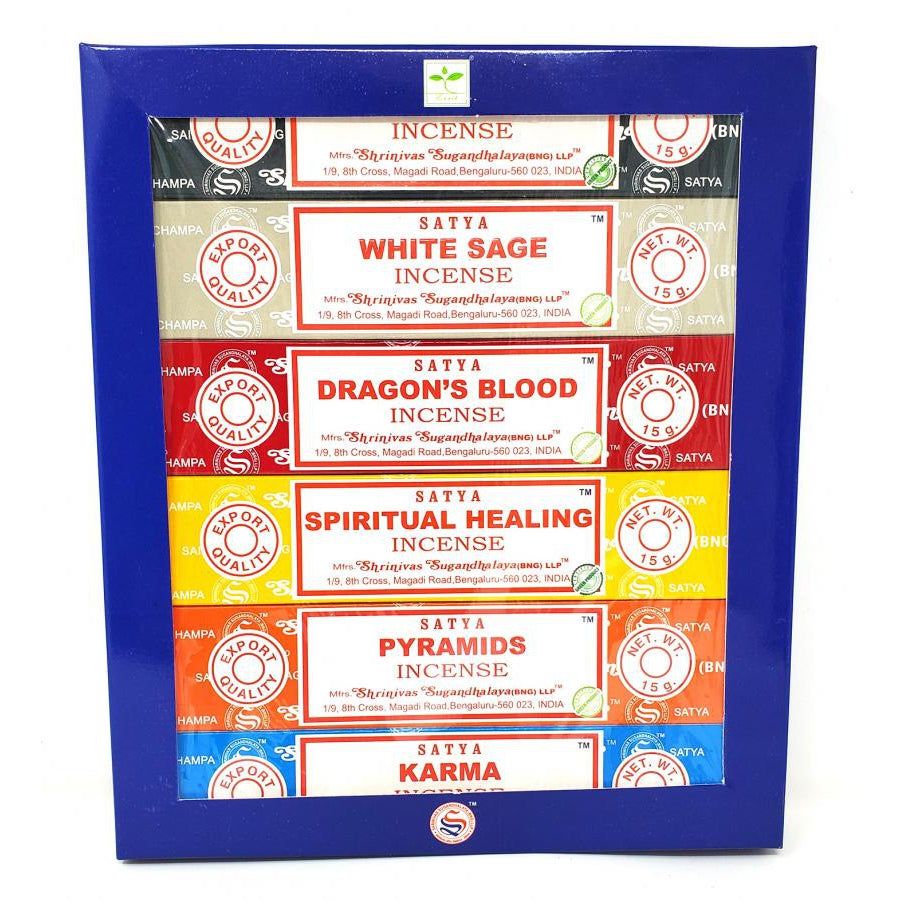Satya Assorted 15 grams in Display (6 Packs of 15 gram), SKU nag-SSDisplay, UPC 700317306825