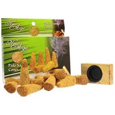 Palo Santo Incense Cones (12 cones + Wood Burner), SKU 151-PSCone, UPC 700317305361